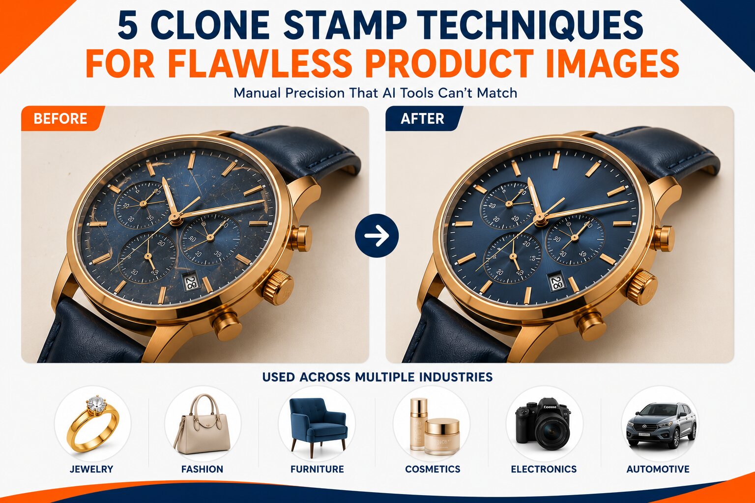 5 Clone Stamp Techniques for Flawless Product Images