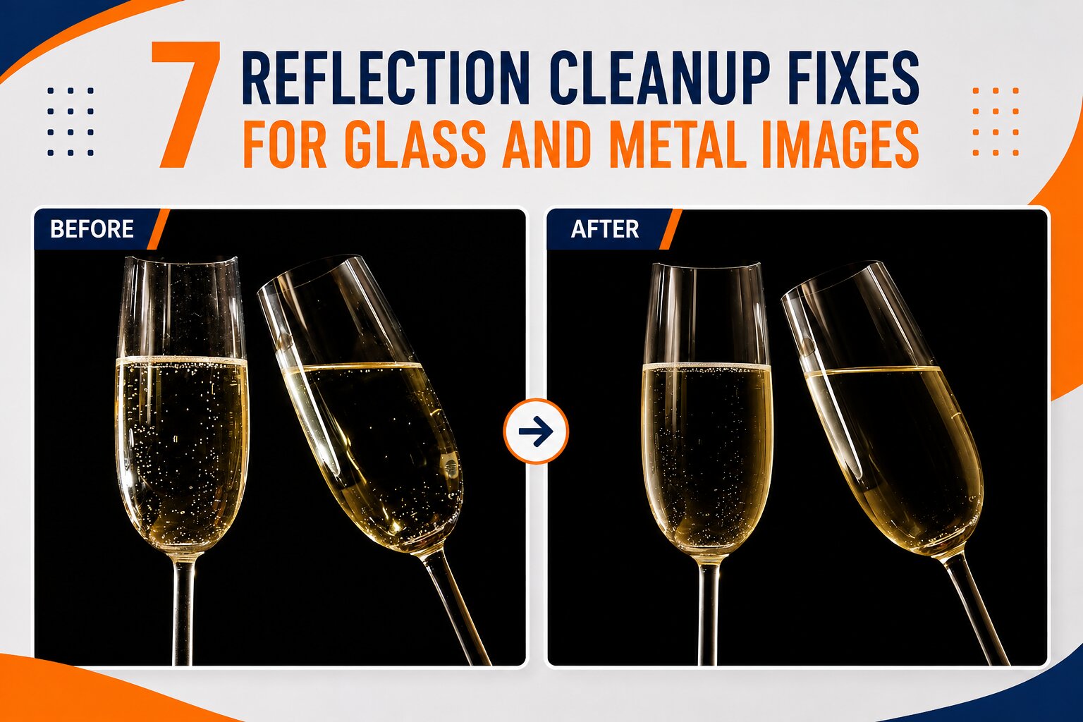7 Reflection Cleanup Fixes for Glass and Metal Images